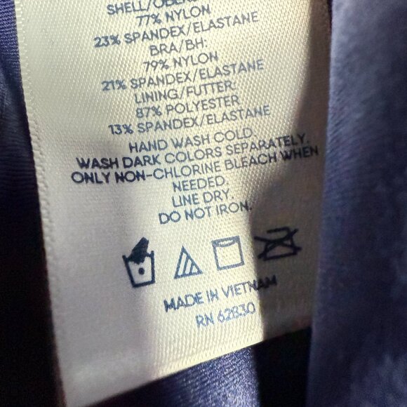 Lands' End Women's 8, 1X, 18W Deep Sea Navy Square Neck Underwire Tankini Swimsu - Picture 8 of 10